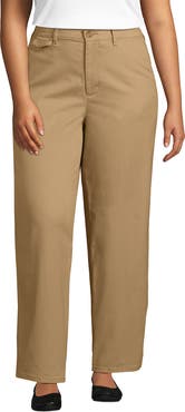 Lands' End Chino High Rise Rail Straight Leg Pants