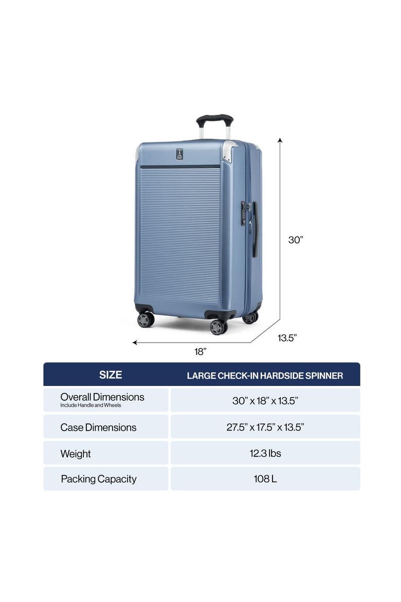 Platinum Elite Hardside Expandable 28" Large Checked Spinner Luggage, Alternate, color, Shadow Black