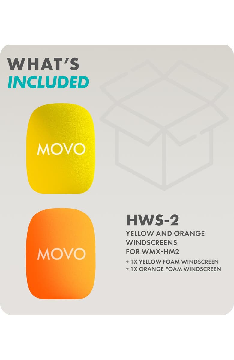 MOVO HWS-2 Colored Windscreens WMX-HM2 & Rode Interview GO, Alternate, color, Black