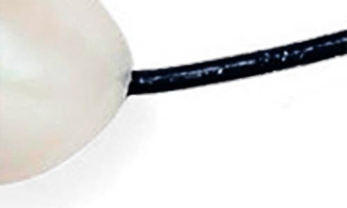 Lady Grey Freshwater Pearl Leather Cord Necklace