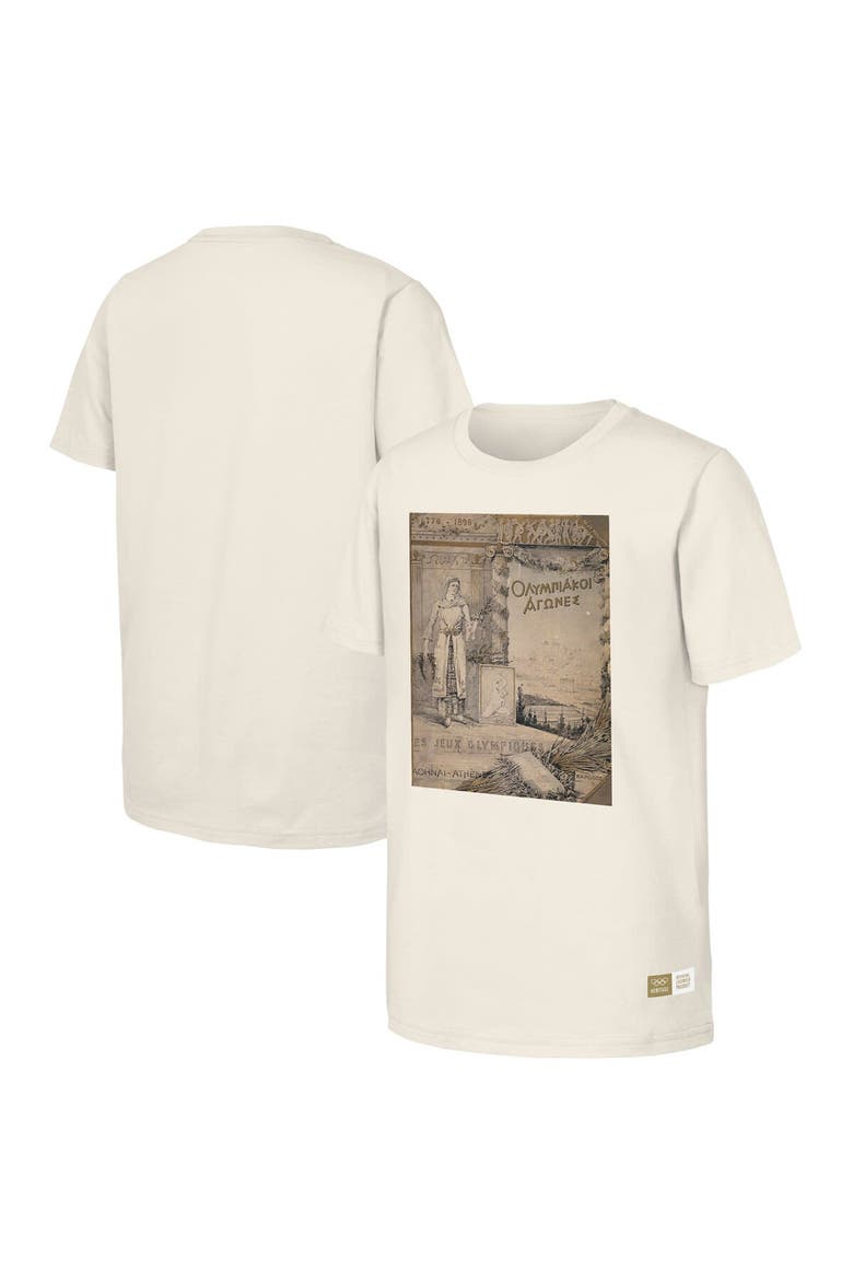 Men's  Natural 1896 Athens Games Olympic Heritage T-Shirt, Main, color, Natural
