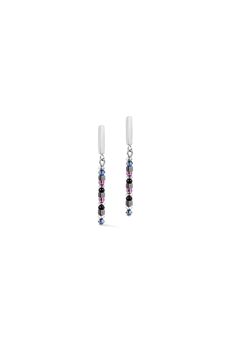 Earrings Fusion Offset Graphic, Main, color, Grey-Black