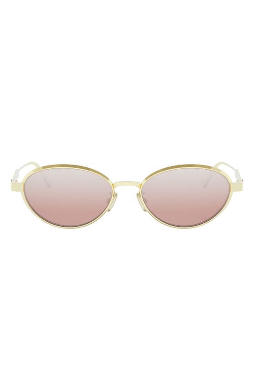 Dior Cannage S2u 55mm Rectangular Sunglasses In Purple