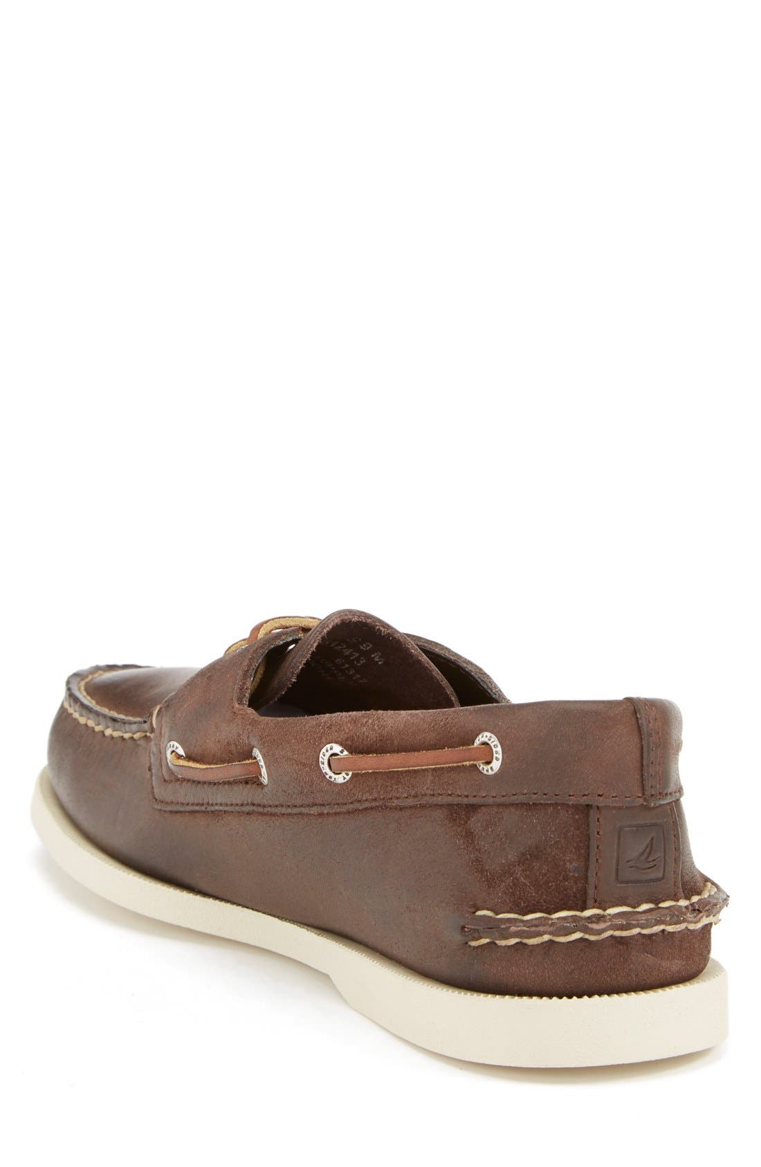 'Authentic Original' Boat Shoe (Nordstrom Exclusive), Alternate, color, BROWN LEATHER