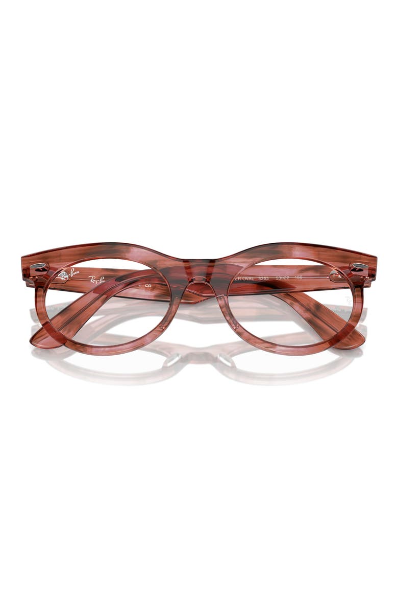 50mm Oval Optical Glasses, Alternate, color, PINK