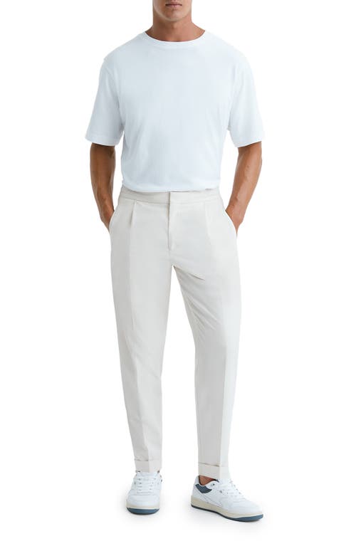 Reiss Brighton Pleated Recycled Polyester Blend Pants In White
