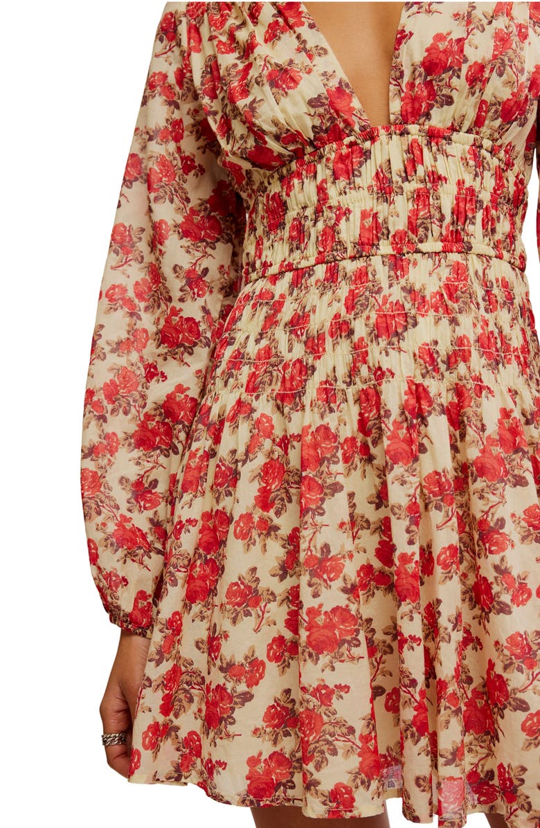 Keep You Long Sleeve Cotton Minidress