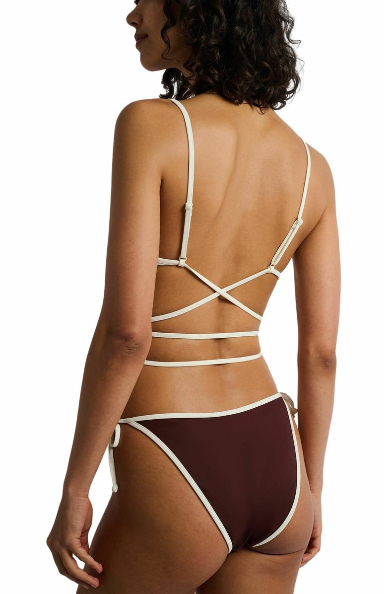 Onia Soleil Bikini Top, Alternate, color, Rum/Egret