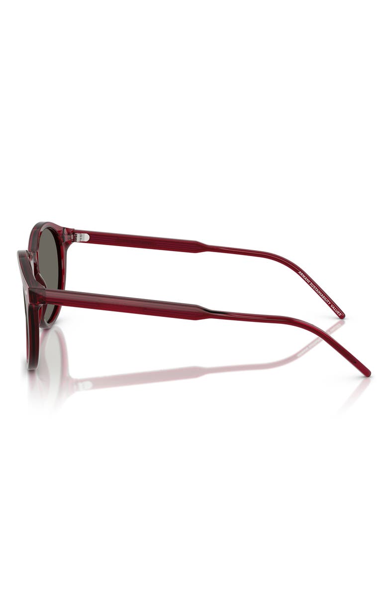 AX Armani Exchange 52mm Phantos Sunglasses, Alternate, color, Transparent Bordeaux / Grey