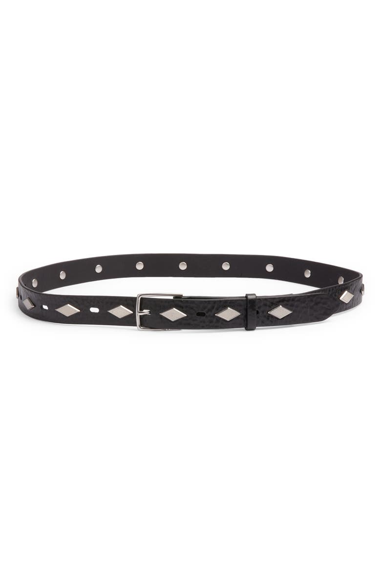 rag & bone Colin Studded Leather Belt, Main, color,