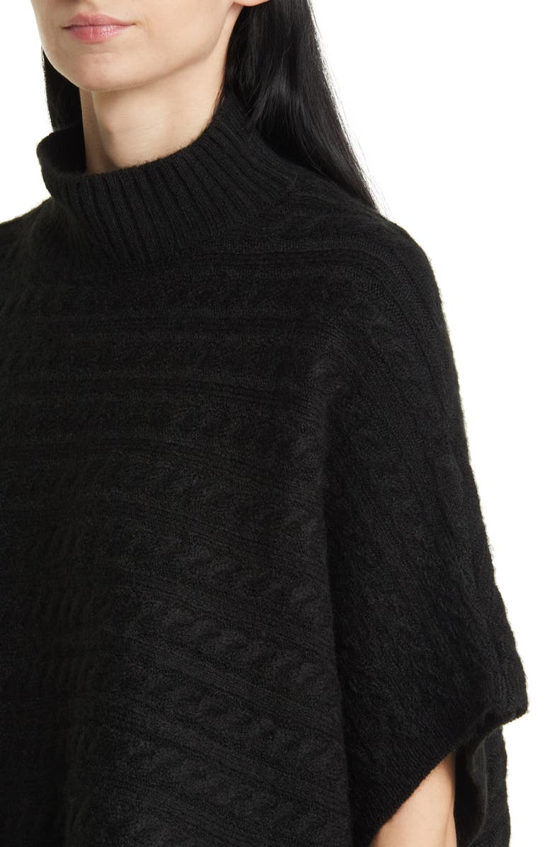 beachlunchlounge Sinclaire Cable Knit Poncho, Alternate, color,