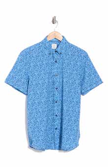 CONSTRUCT Floral Short Sleeve Woven Button-Down Shirt