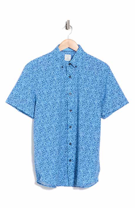 CONSTRUCT Floral Short Sleeve Woven Button-Down Shirt
