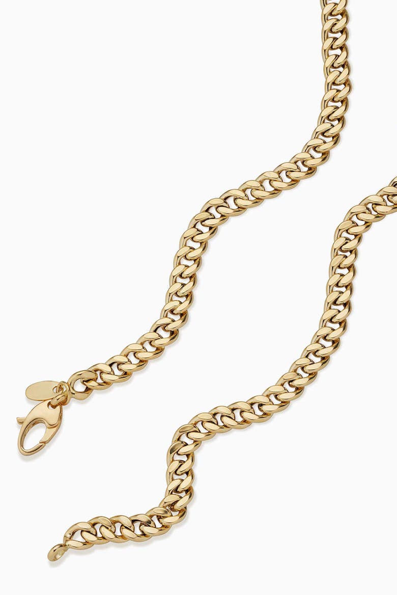 14K Yellow Gold Carmine Curb Graduated Necklace, Alternate, color, Yellow Gold