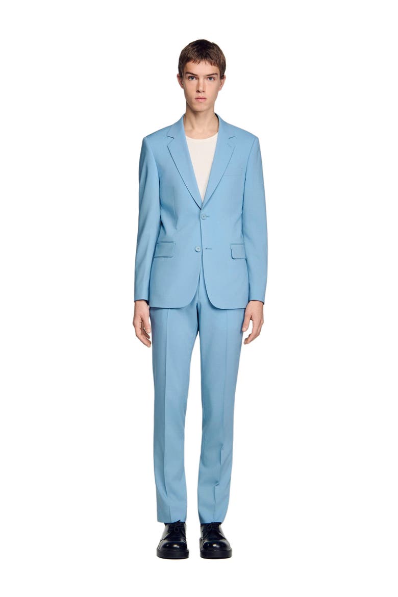 Wool suit jacket, Alternate, color, Sky blue