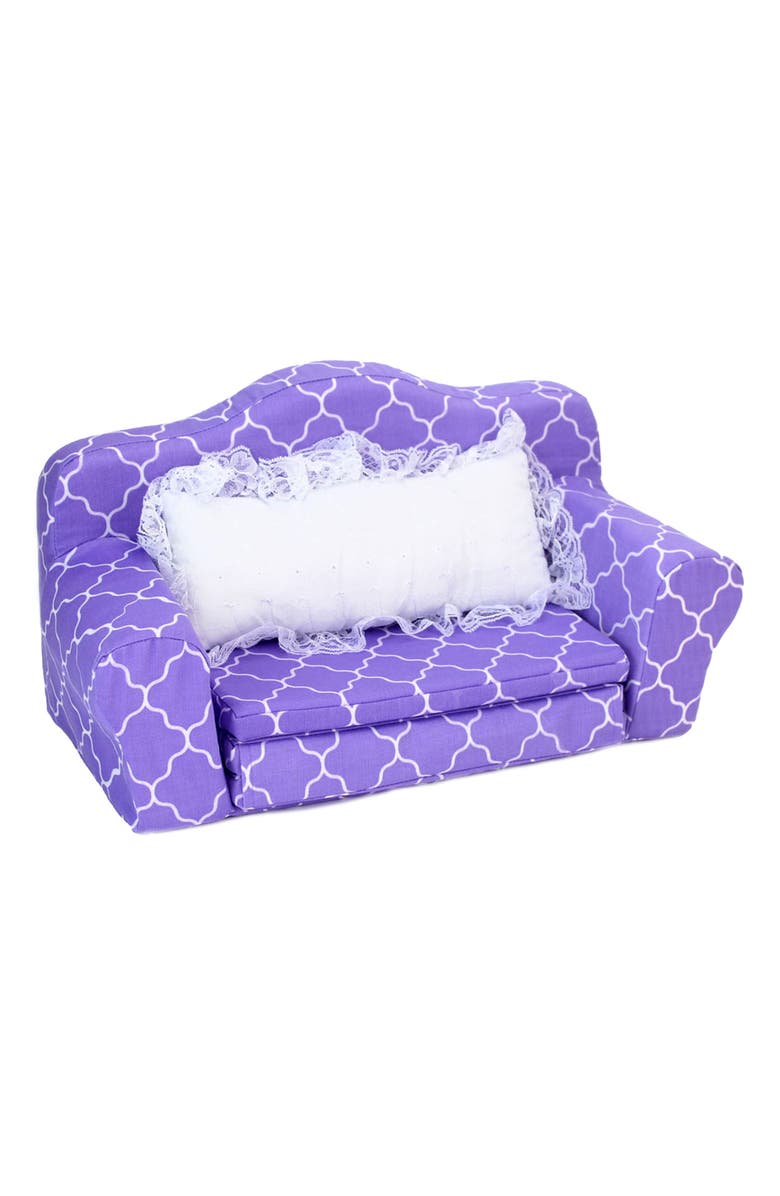 Teamson Kids Sophia's Doll Couch, Alternate, color, Purple