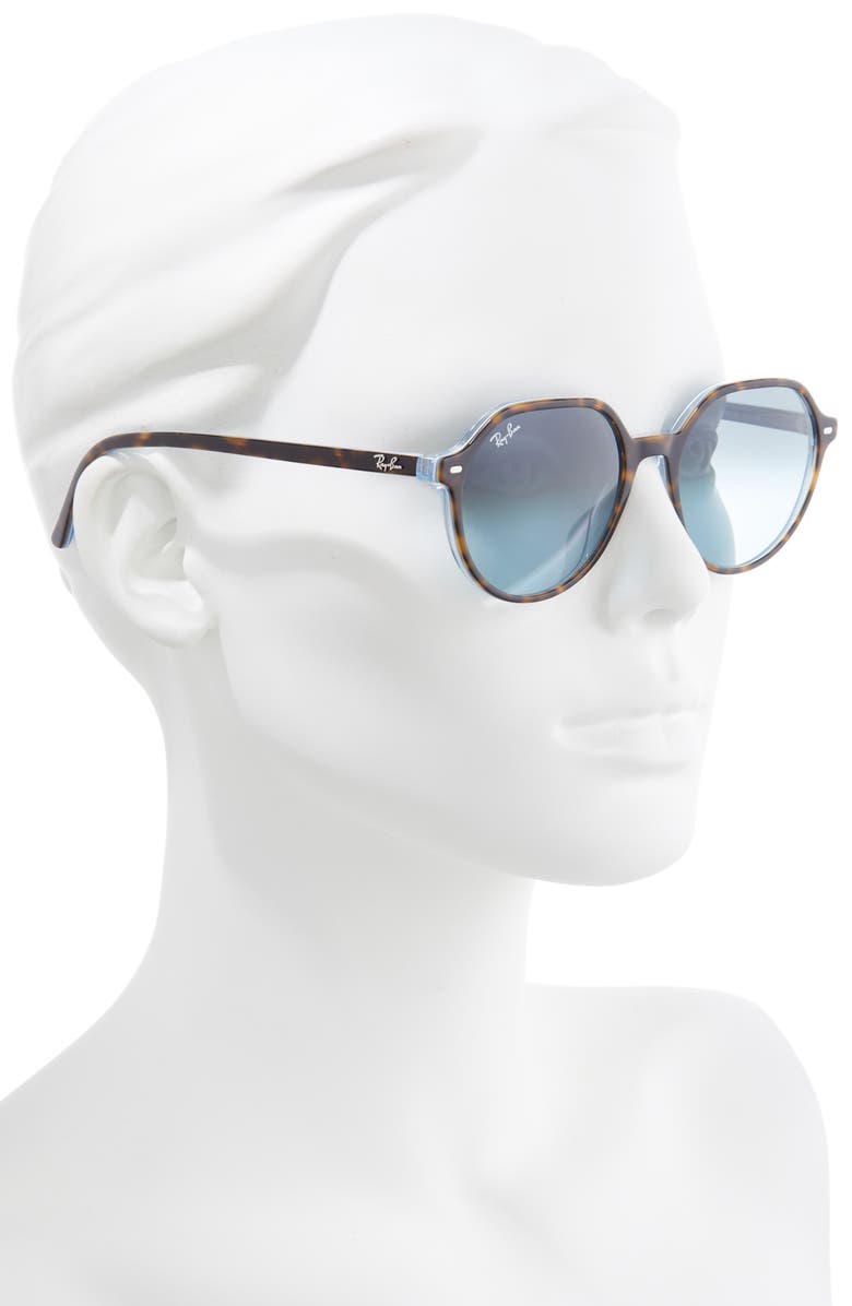 Ray-Ban Thalia 53mm Square Sunglasses, Alternate, color, Light Blue / Grad Blue-Grey