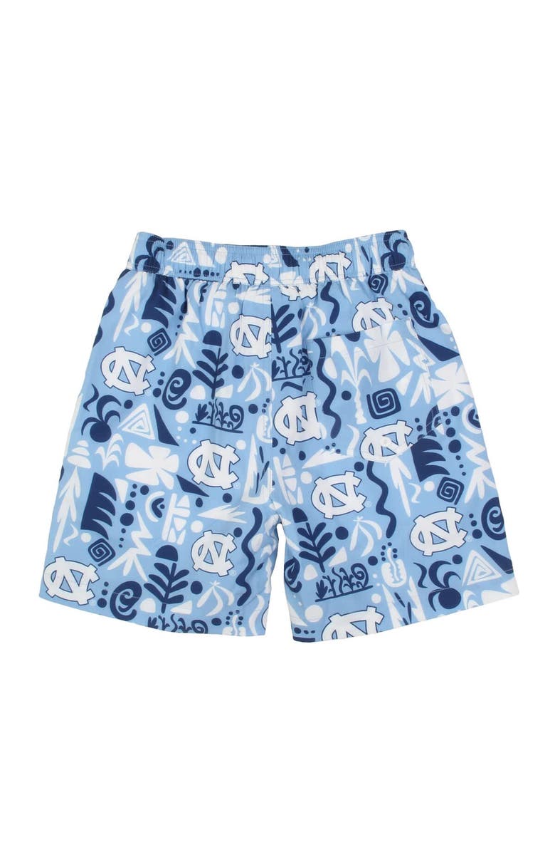 Wes & Willy Youth Wes & Willy Carolina Blue North Carolina Tar Heels Allover Print Swim Shorts, Alternate, color, Light Blue