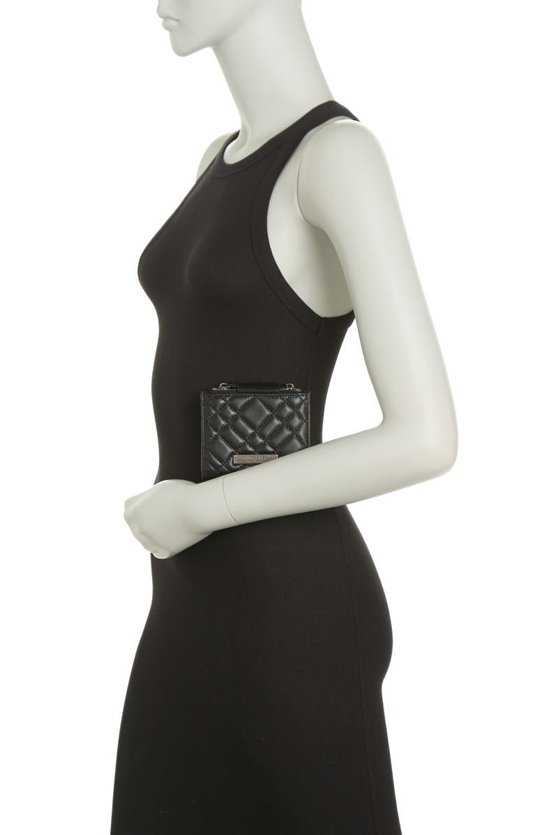 Kurt Geiger London Diamond Quilt Leather Bifold Wallet, Alternate, color, Black