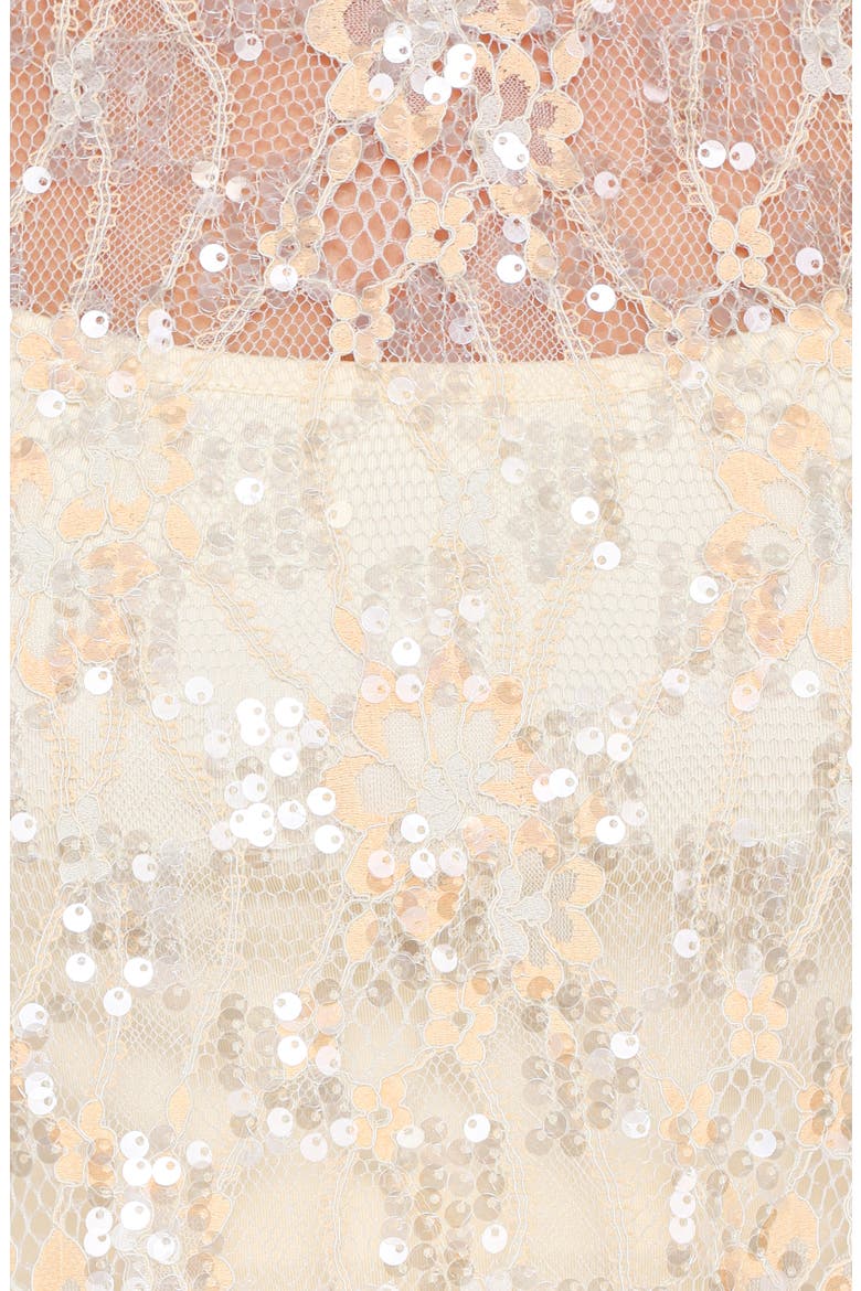 Yonder Oversize Check Sequin Floral Lace Top, Alternate, color, PALE YELLOW