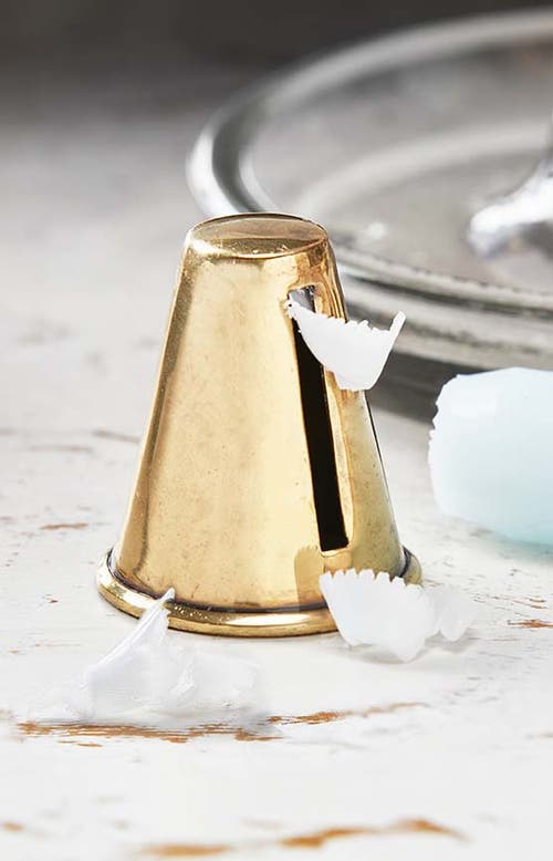 Tag Antique Brass Candle Sharpener For Taper Candles Accessory In Gold