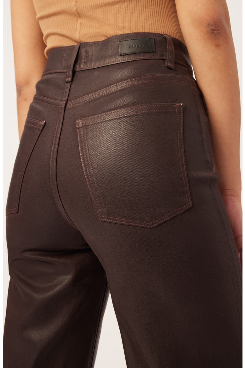 Hepburn High Waist Wide Leg Jeans, Alternate, color, DARK MOCHA