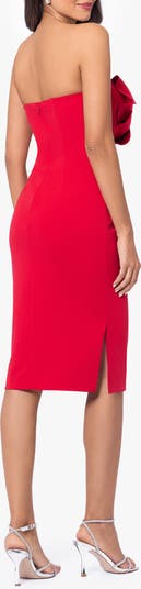 Rosette Strapless Cocktail Dress