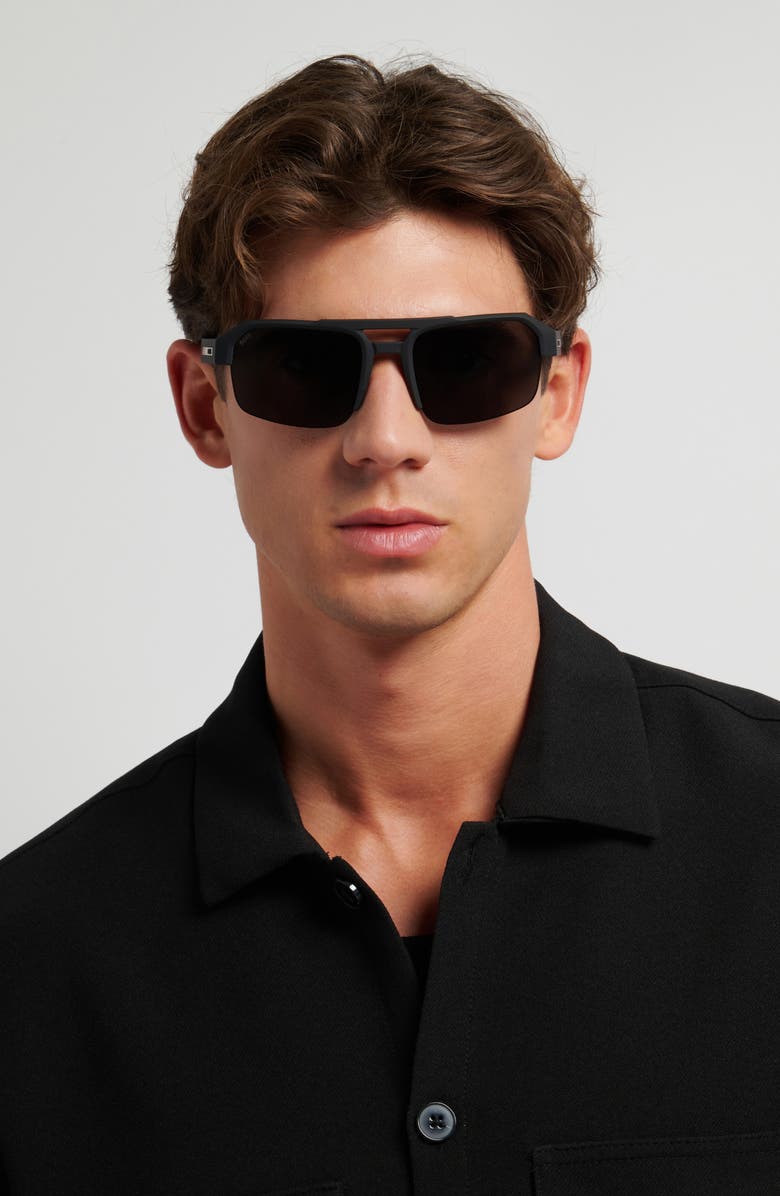 BOSS 64mm Sunglasses, Alternate, color, Black/ Grey