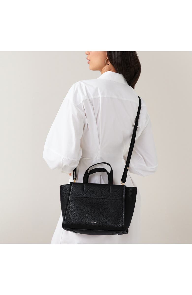 Radley Oak Street Medium Ziptop Satchel Bag, Alternate, color, Black