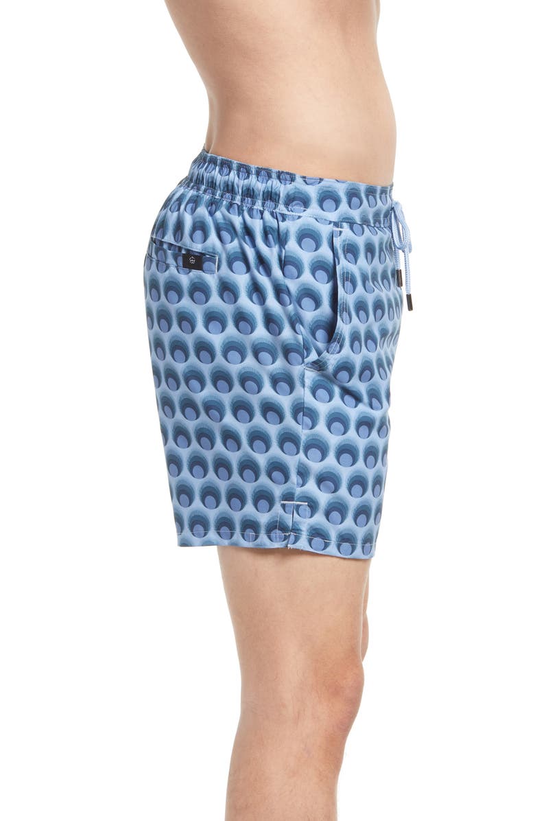 Ted Baker London Men's Totley Geometric Swim Trunks, Alternate, color, 