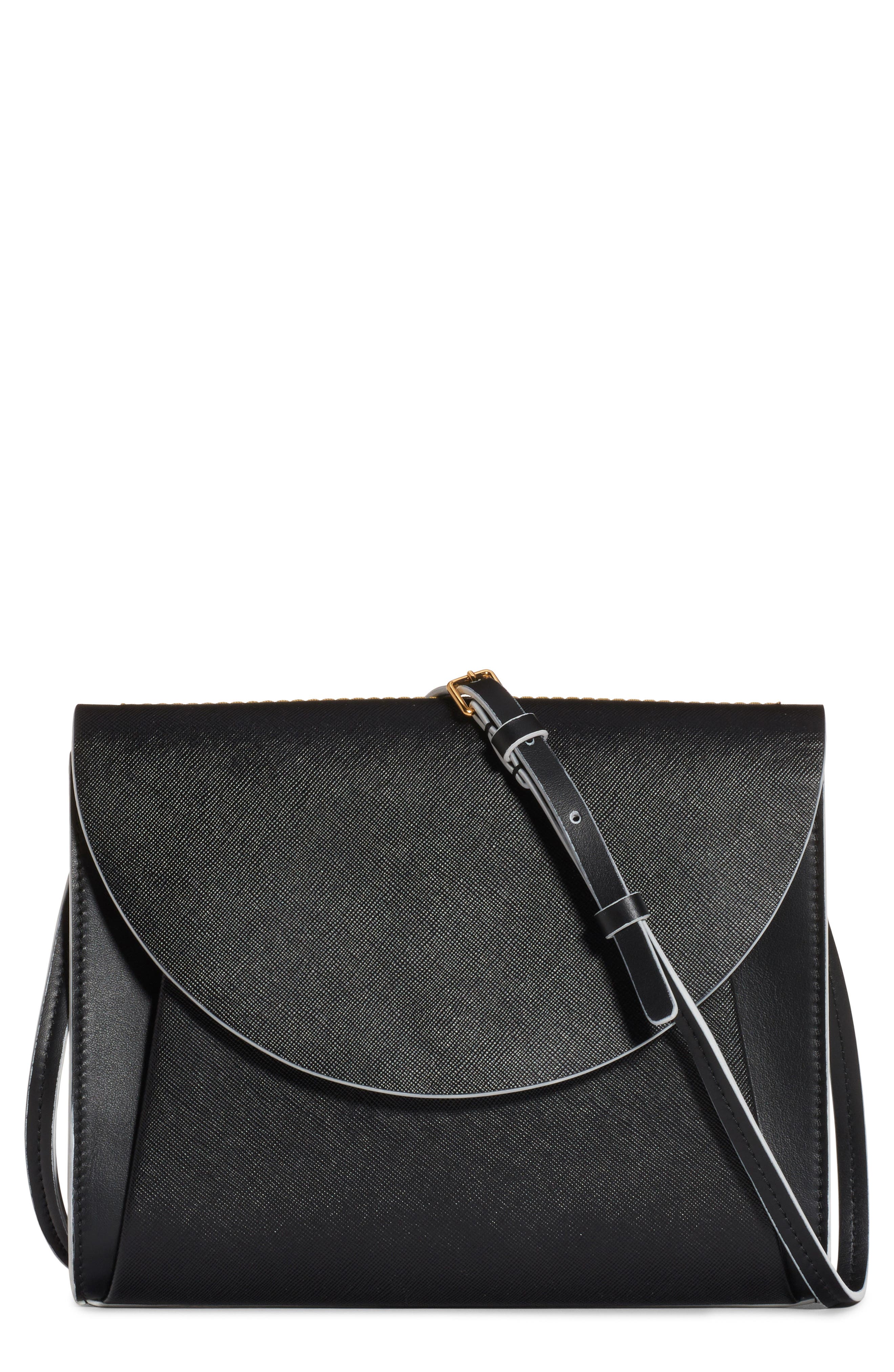 Marni Law Leather Pochette Crossbody Bag, Main, color, 