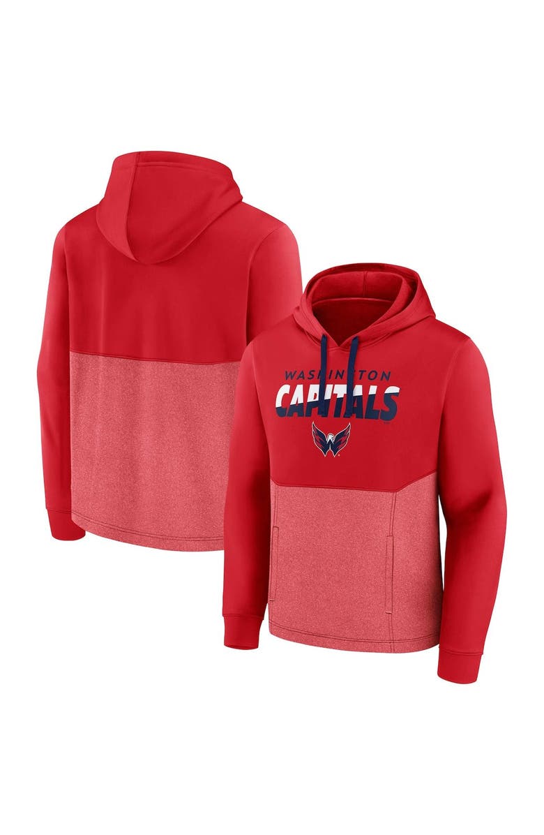 FANATICS Men's Fanatics Branded Red Washington Capitals Slash Attack Pullover Hoodie, Main, color, Red