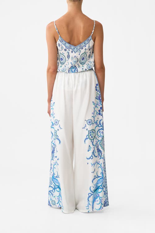 Camilla V-neck Bias Cami Isnik Lullaby In Blue