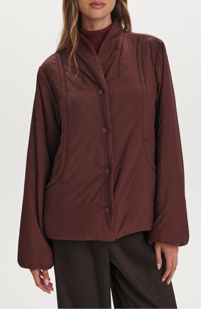 Varley Tilley Light Padded Jacket, Main, color, Decadent Chocolate