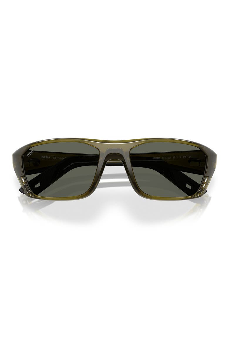 Whitetip Pro 57mm Polarized Rectangular Sunglasses, Alternate, color, SEAGRASS / GRAY 580G