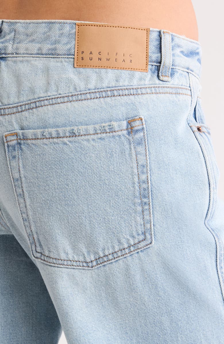 PacSun Vista Low Rise Ripped Baggy Wide Leg Jeans, Alternate, color, Light Wash