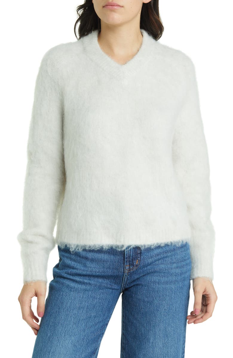 Madewell Brushed V-Neck Sweater, Main, color,
