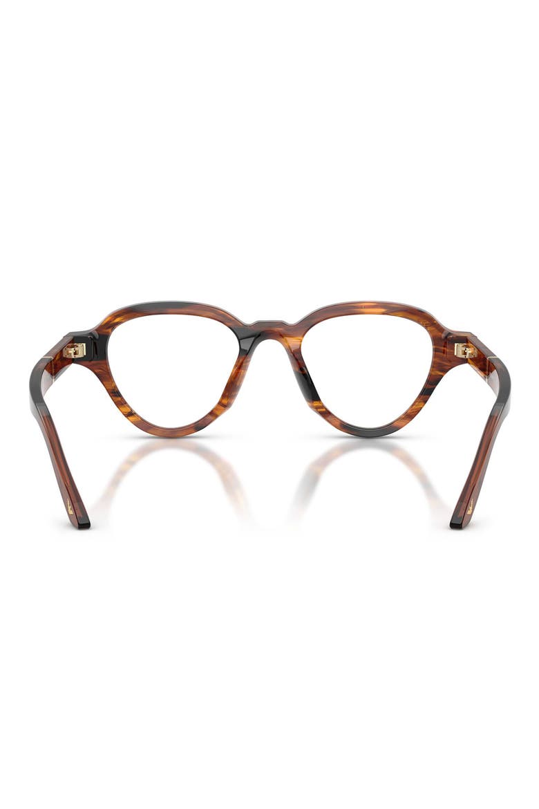 47mm Irregular Optical Glasses, Alternate, color, SHINY STRIPED DARK BROWN