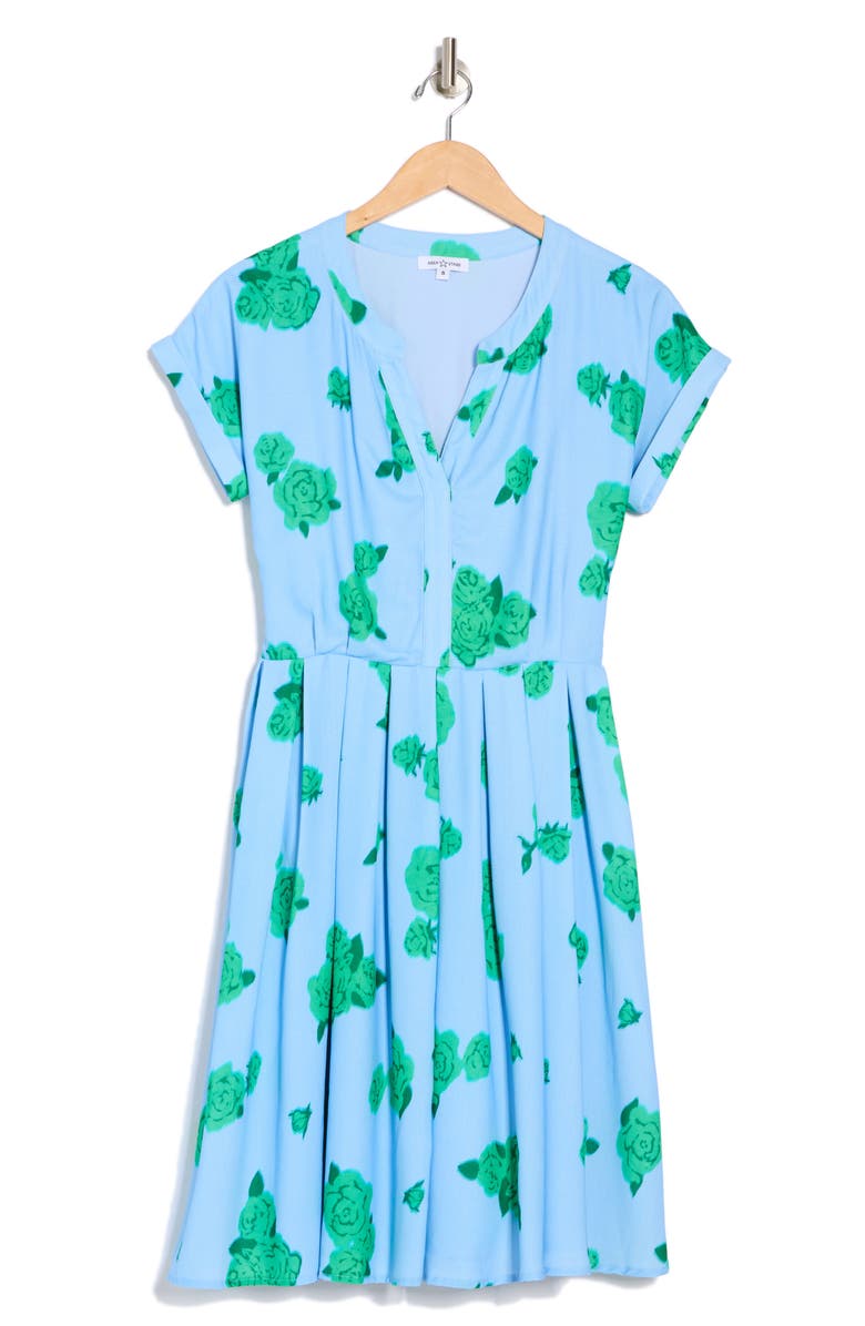 AREA STARS Belted Cap Sleeve Dress, Alternate, color, Light Blue