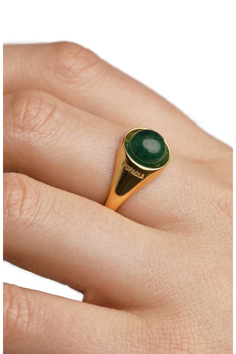 Aventurine Moon Ring, Alternate, color, Green Aventurine