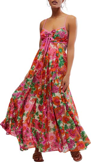 knee length dresses for ladies Free People Dream Weaver Maxi Dress Teal – Pink Arrows Boutique main image 0