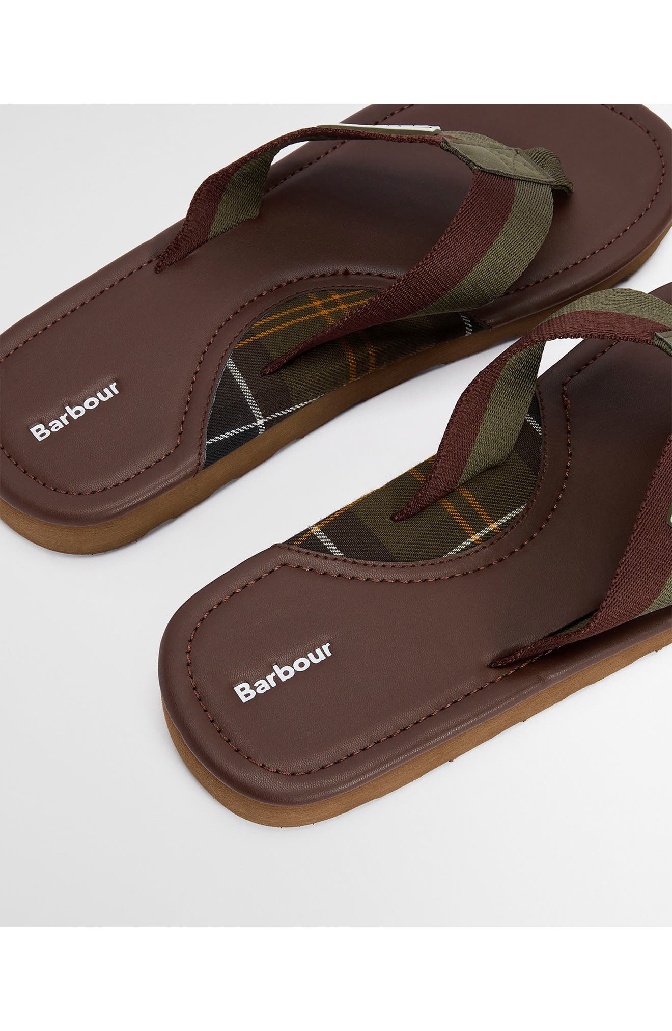 Barbour Harker Flip Flop, Alternate, color, Choc/ Olive