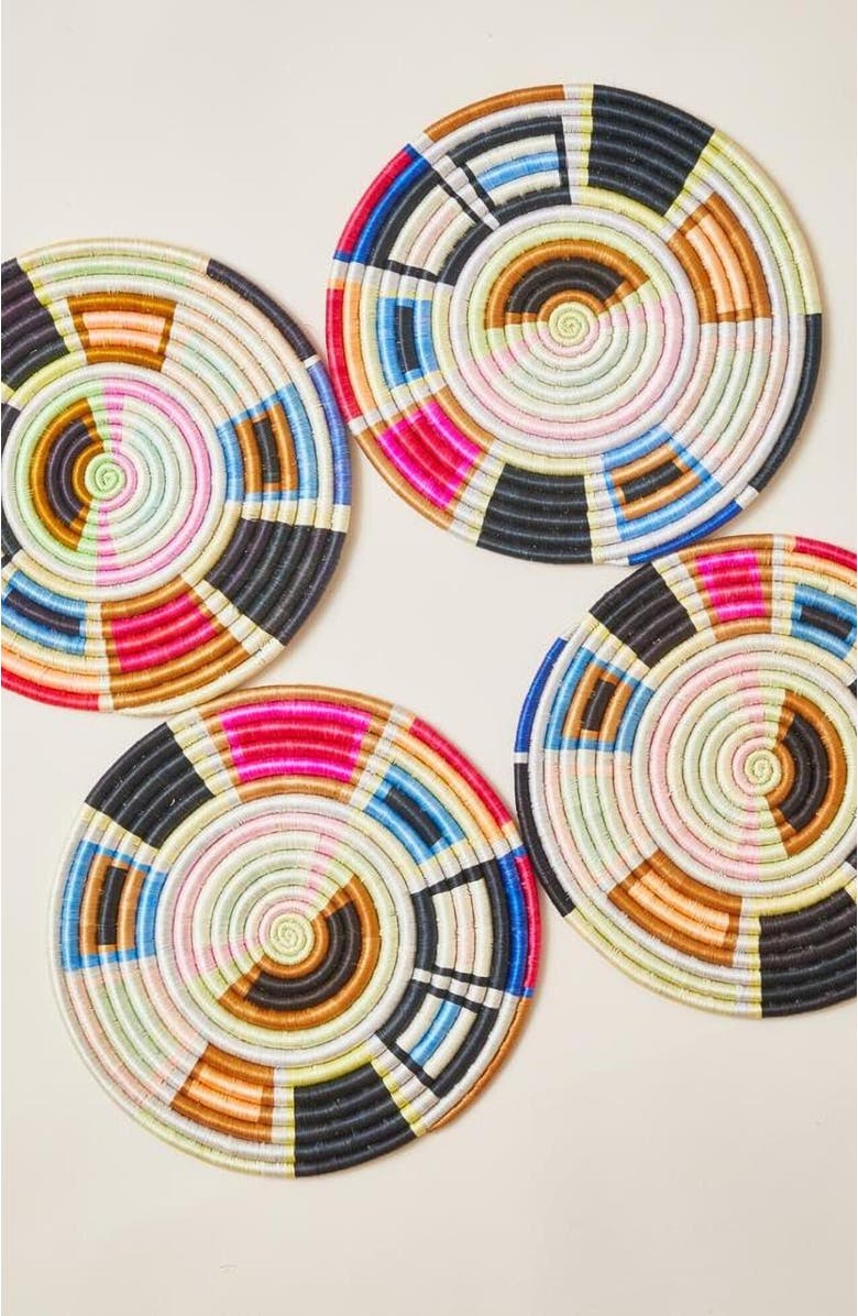 indego africa Geo Form Placemats - Set of 4, Alternate, color, Multi