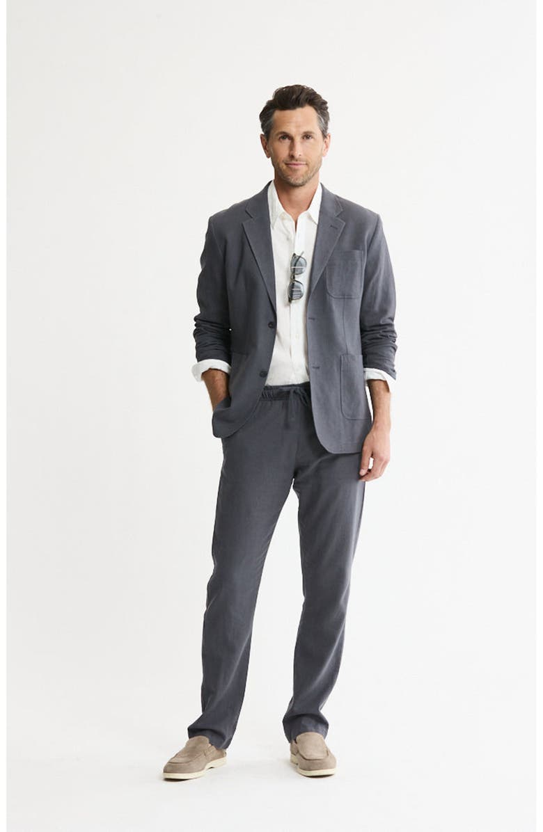 JACHS Linen Blend Blazer, Alternate, color, Asphalt