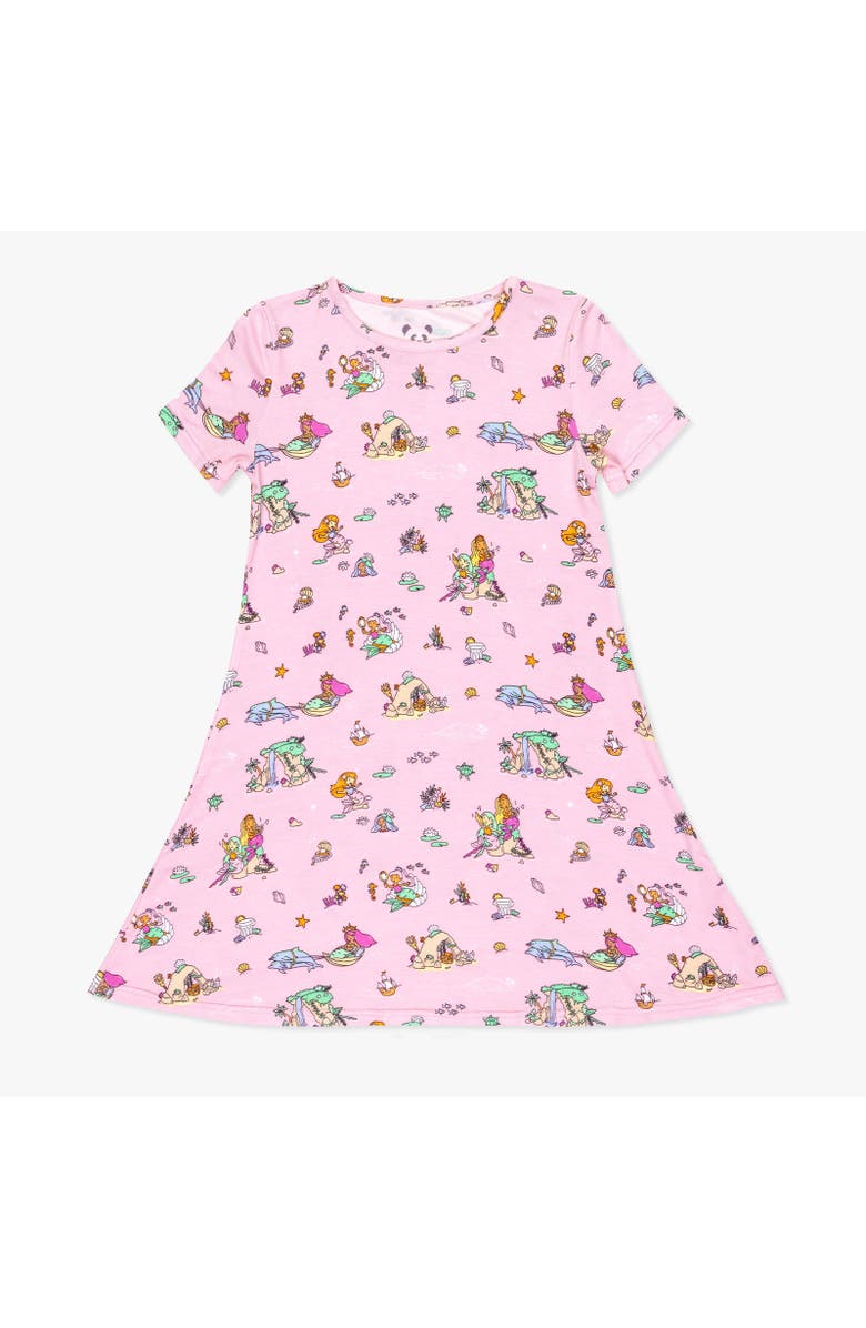 Bellabu Bear Kids' Mermaid Lagoon Short Sleeve Dress, Main, color, Mermaid Lagoon