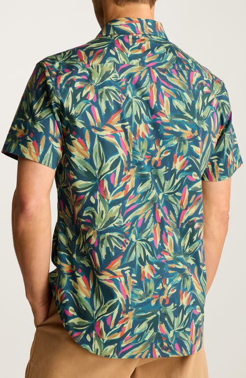 Bonobos Riviera Slim Fit Leaf Print Short Sleeve Button-up Shirt