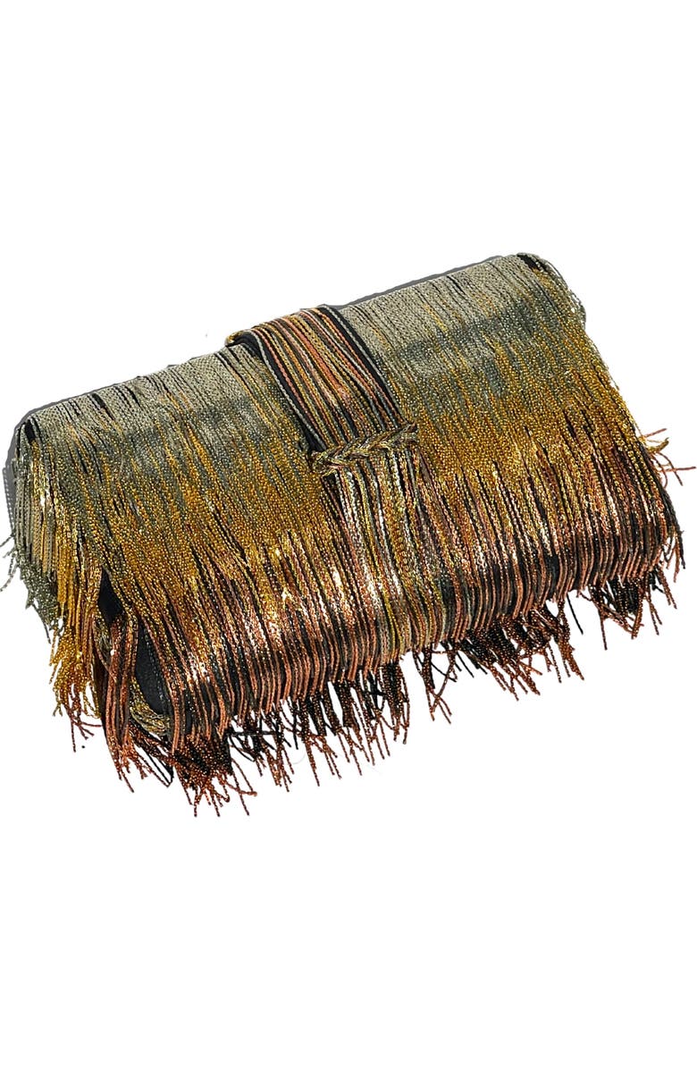 Simitri Ombre Chunky Clutch, Alternate, color, Gold