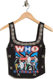 Alice + Olivia Breslin The Who Band Corset Tank