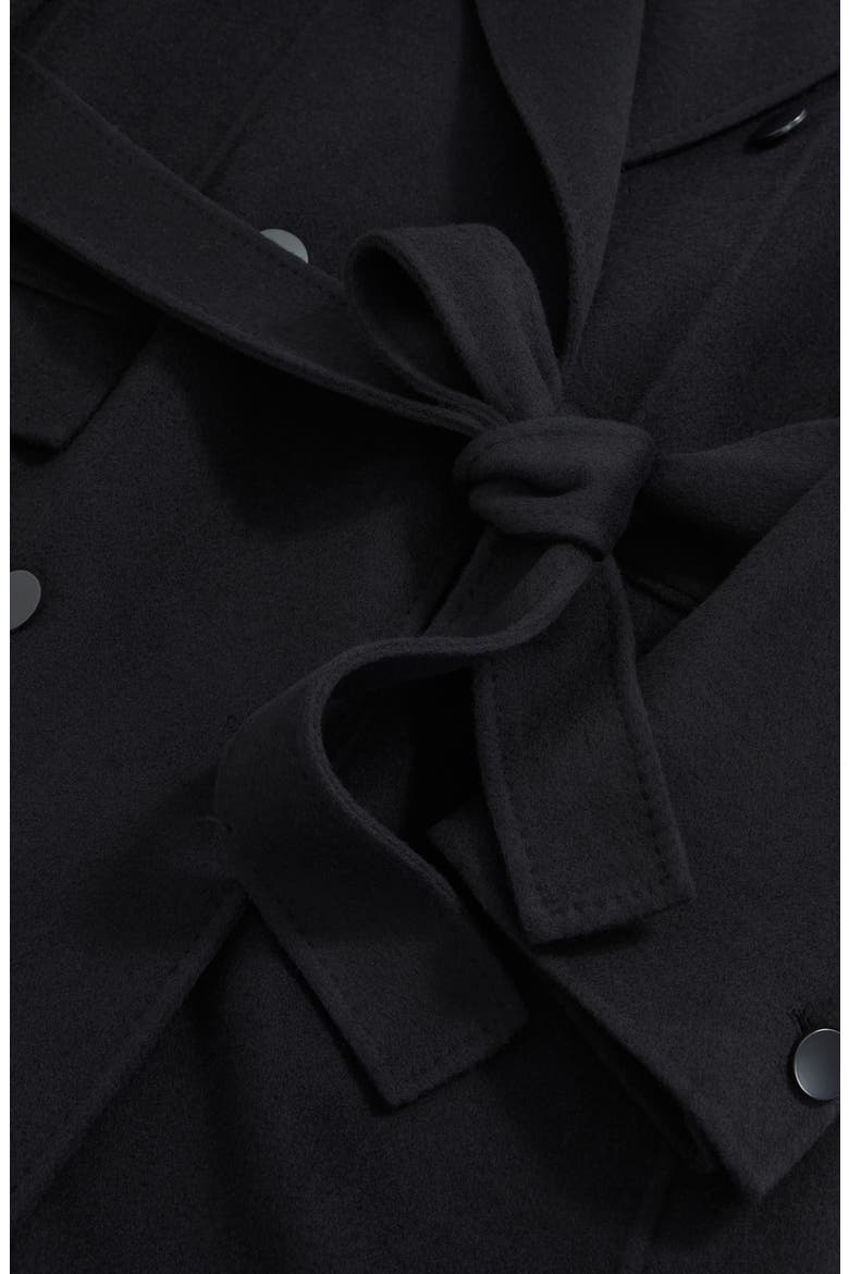 Maeve Belted Double Breasted Wool Blend Coat, Alternate, color, NAVY