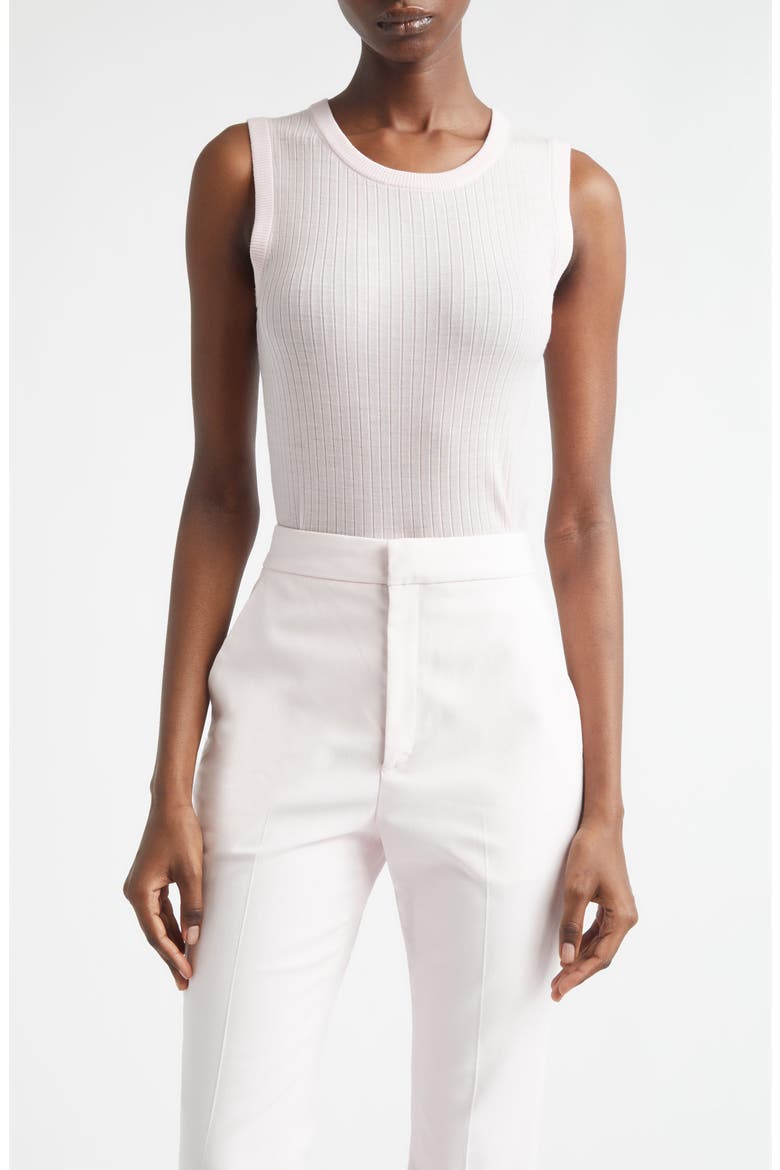 Mick Rib Ultrafine Merino Wool Tank, Main, color, CHERRY BLOSSOM